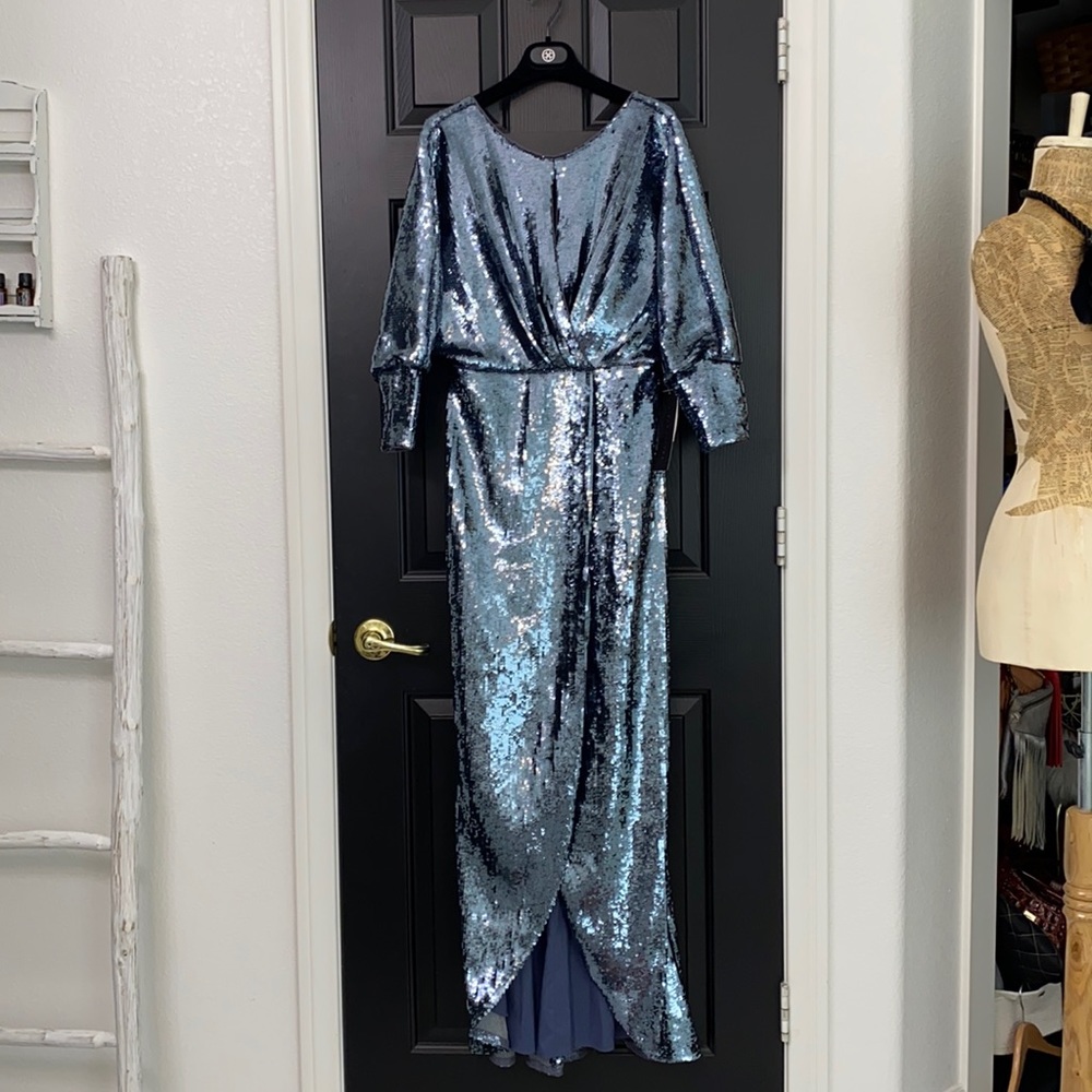 Aidan mattox sequin beaded gown